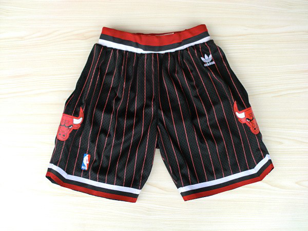  NBA Chicago Bulls New Revolution 30 Black Red Stripe Short